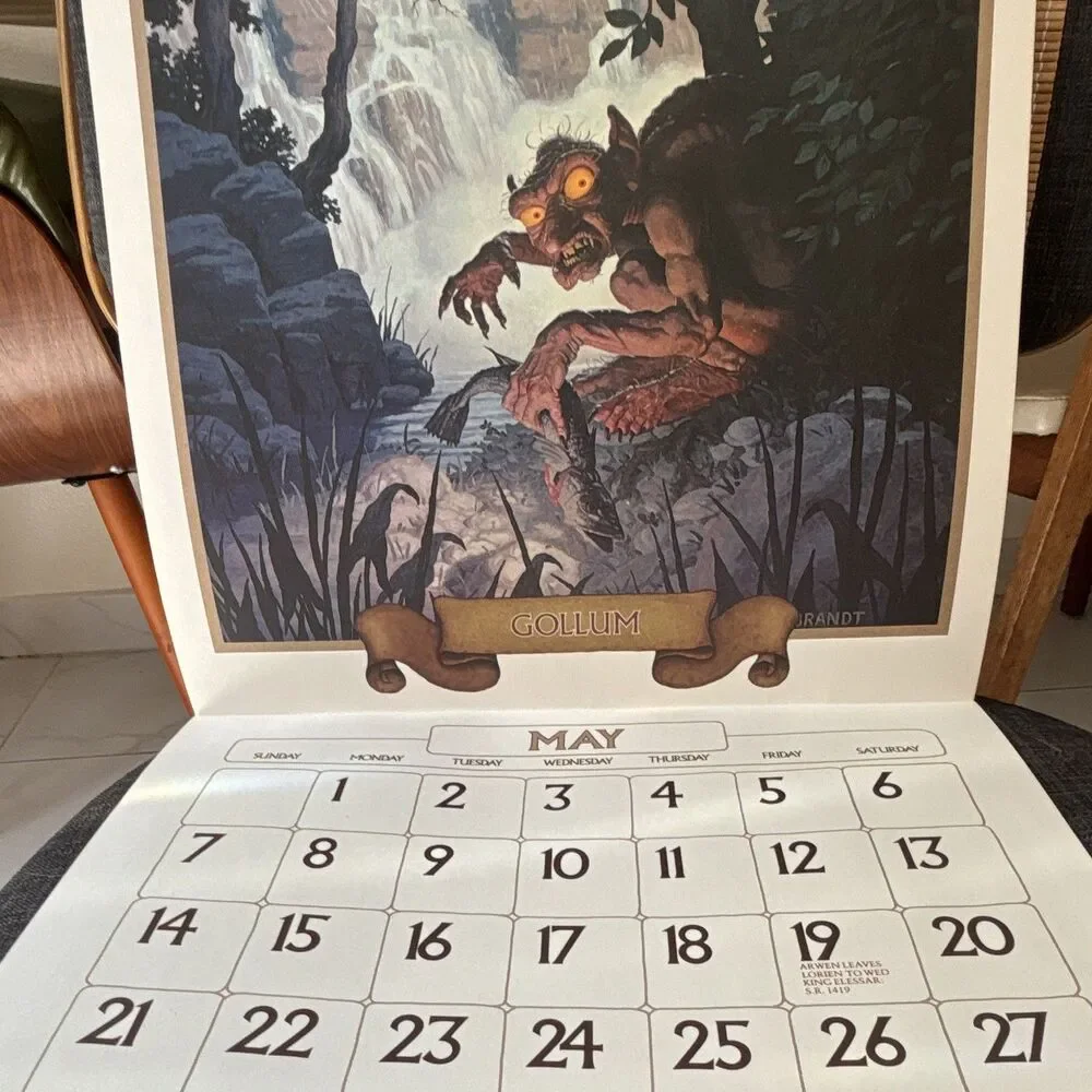 New J.R.R. Tolkien 1978 Calendar, Brothers Hildebrandt Illustrations & Envelope